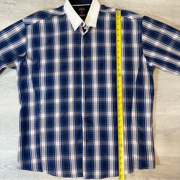 Absolute Rebellion French Style Bold Dress Down Slim Fit Shirt XXL - Picture 8 of 16